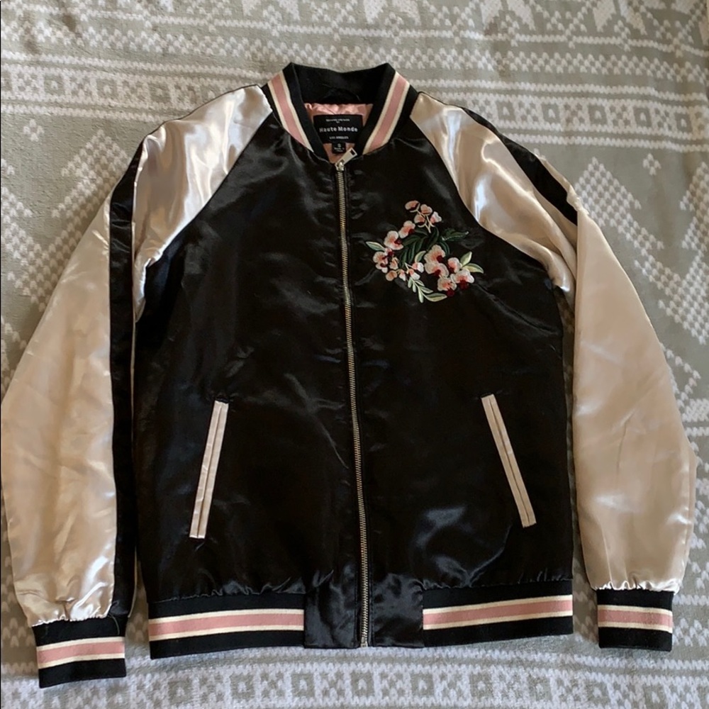 Floral bomber jacket